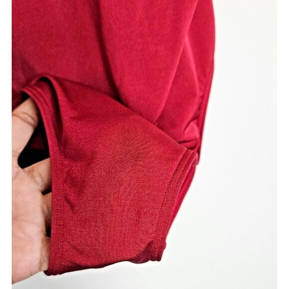 Abercrombie & Fitch Maroon High Cut Scoop Back One Piece Swimsuit L - Picture 3 of 11